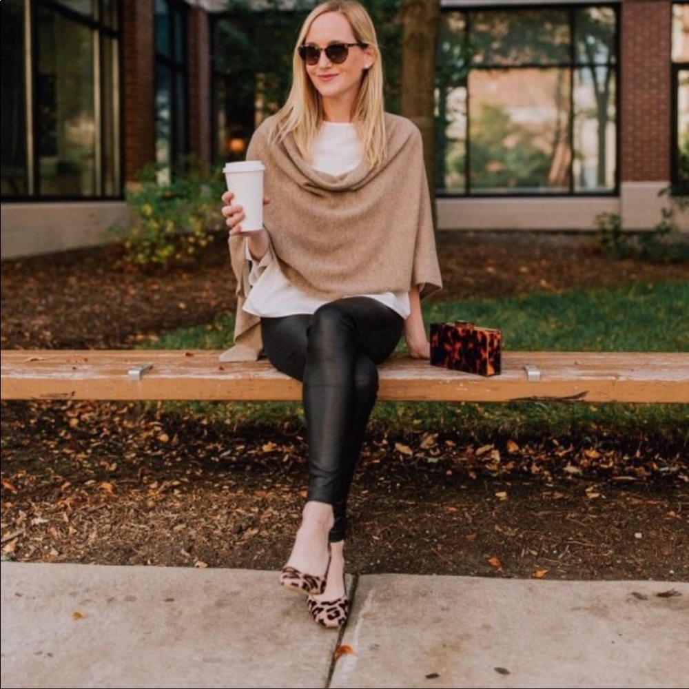 Cashmere Draped Dress Topper Poncho